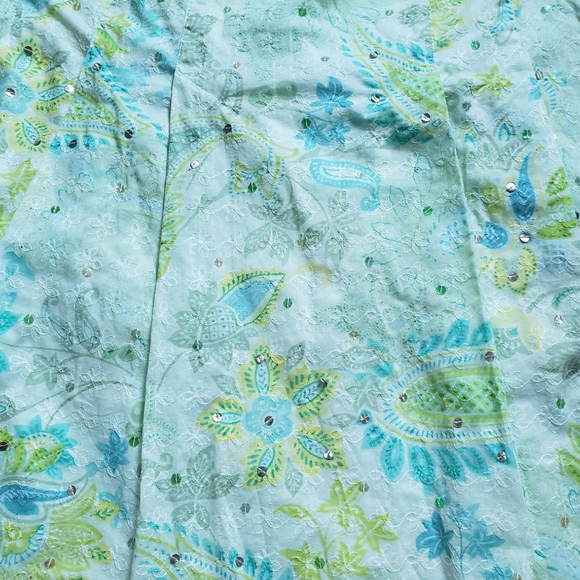 Express Floral Midi Skirt Women's Size 10 Green Flowy Detail - Picture 11 of 11